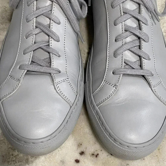 COMMON PROJECTS Men’s EU 41 US 8 Original Achilles Leather Sneakers Gray‎ - Picture 4 of 16